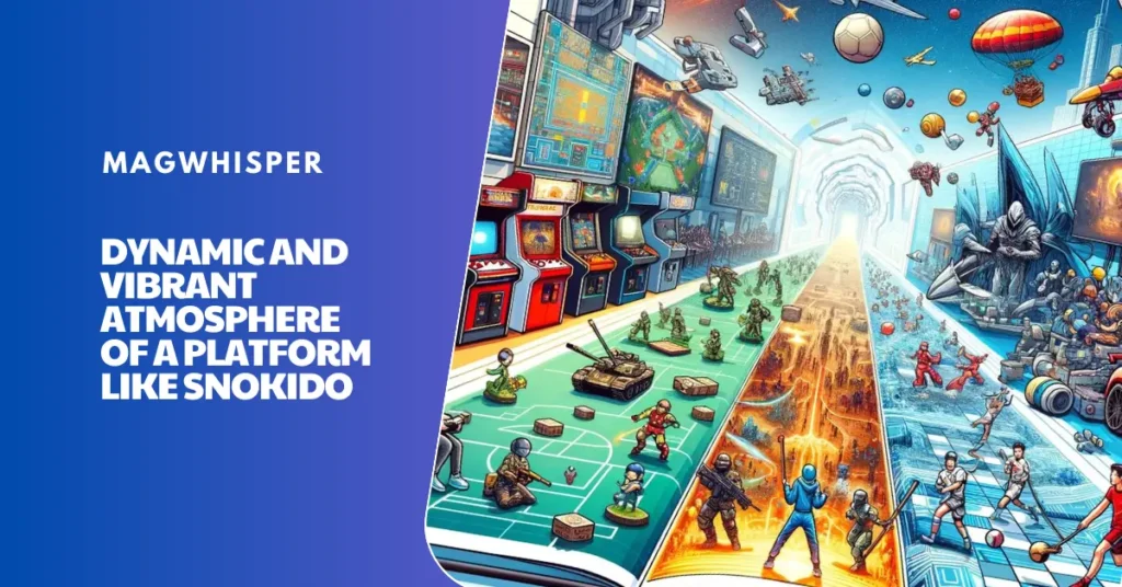 dynamic and vibrant atmosphere of a platform like Snokido